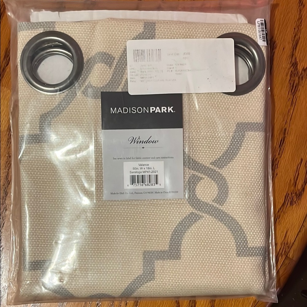 Madison Park Cream and Gray Curtain Accents for Modern Decor